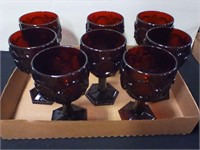Avon Ruby Red goblets set of 8