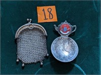 Silver Mesh Coin Purse & Tea Caddy
