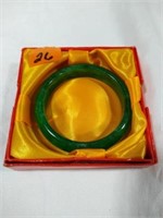 Green Jade Bracelet  2-1/4" OD