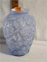 Fenton Cased glass embossed vase