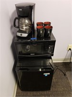 Mini Fridge, Microwave, Coffee Maker