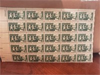 USA sheet of 25 mint stamps 4cents1959Scott1135