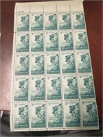 USA sheet of 25 mint stamps 3cents1955 Scott1068