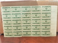 USA sheet of 25 mint stamps 3cents1955 Scott1065