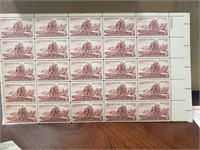USA sheet of 25 mint stamps 3 cents1954 Scott1063