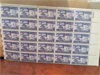 USA sheet of 25 mint stamps 3 cents1953 Scott1026
