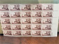 USA Sheet Of 25 Mint Stamps 3 Cents 1956