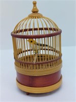 Mechanical Animated Bird in a Cage