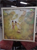 Romantic Couples Love Print / Glass Signed Framed