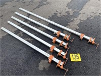 5 Bar Clamps 4 - 40'' 1 - 52''