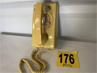 Vintage Yellow Bell Rotary Dial Phone