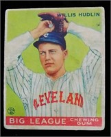 1933 Goudey #96 Willis Hudlin baseball card