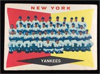 1960 Topps #332 NY Yankees Team Card