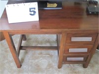 Small wood desk with 3 drawers