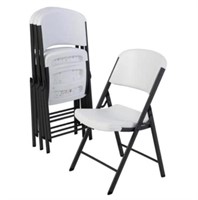 New 4PK Lifetime Commercial Plastic Folding Chairs