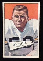 1952 Bowman Football #22 Ken Snyder -