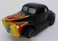 Tyco '40 Ford Coupe HO Slot Car (black w/flames)