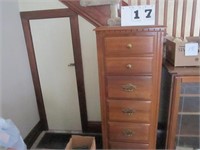 Tall wooden 6 drawer chest of drawers