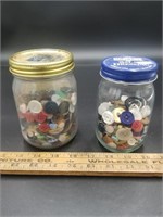 Two Jars of Vintage Buttons