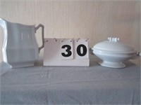 &G Meakin ironstone, gravy boat and pitcher