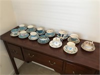 13 cups and saucer sets