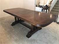Beautiful dining room table with trestle base