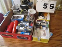 Lot of flashlights and office supplies