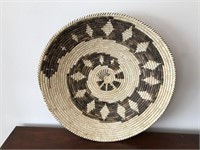 Hand woven rattlesnake basket