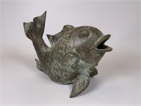 Bronze fish sculpture