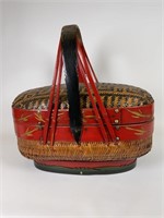 Asian Wood & Woven basket