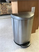 Simple Human stainless steel trashcan