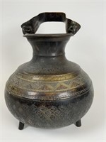 Early bronze footed Asian vessel