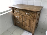 Refinished oak washstand