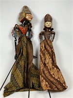 2 Wayang Golek rod puppets