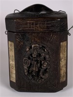 Early Asian Wood Snuff box