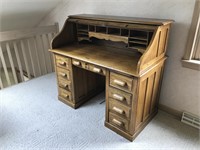 Modern oak rolltop desk