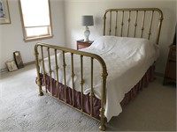 Antique brass full-size bed