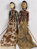 2 Asian Opera doll puppets