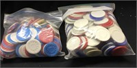 200+ Vintage Plastic Poker Chips