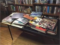 Table Lot of Record Albums
