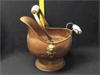 Vintage Lionhead Copper Water Pot