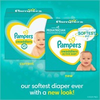 Baby Diapers Size 2, 155 Count - Pampers Swaddlers