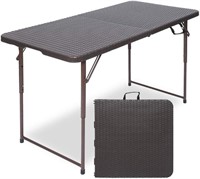 Adjustable Height Outdoor Folding Table 4 Foot