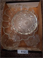 Glass Egg Plate & Other Glass Plates & Bowls