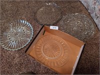 Assorted Glass Platters & Relish Trays