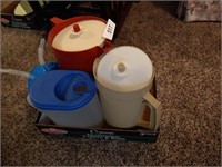 (2) Tupperware Pitchers, Thermos & Other