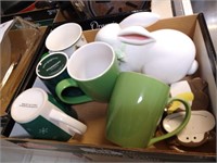 Assorted Mugs & Rabbit
