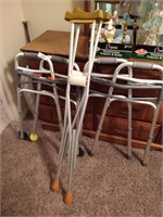 (2) Walkers & Set of Crutches
