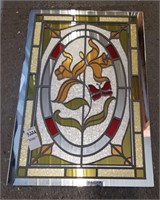 Stained glass plaque 18 inches x 13 inches