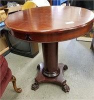Round Claw foot accent table